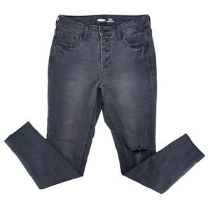 Old Navy Womens Size 6 High-Rise Skinny Leg Black Rockstar Jeans Stretch Denim